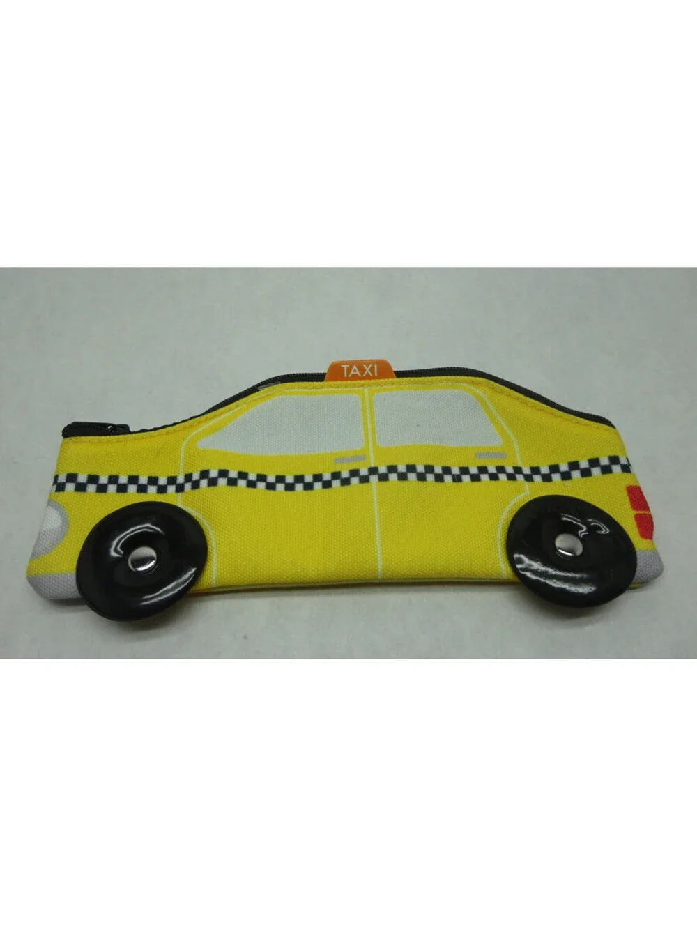 PAPYRUS Small Zip Makeup cosmetic Pencil Pouch City Fare Yellow Taxi